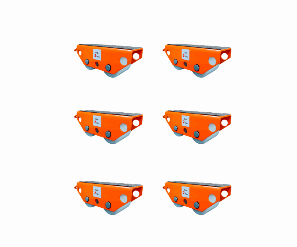 Kit Com 6 Unid Tartaruga Fixa De Carga 2 Ton