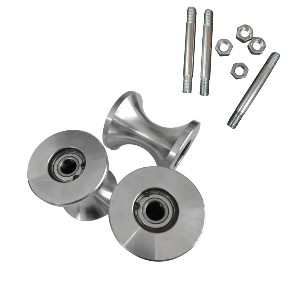 Roldana 2″ KIT com Eixos (3 Unidades)